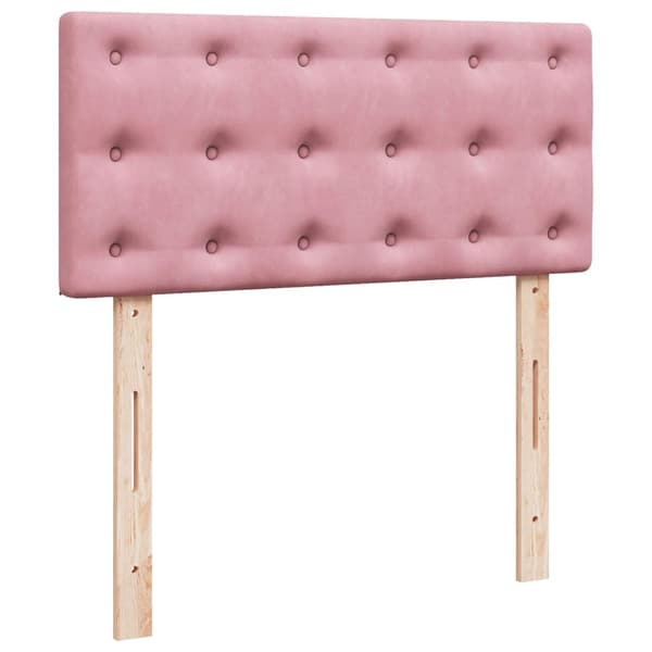 vidaXL Ramsäng med madrass rosa 80x200 cm sammet Rosa