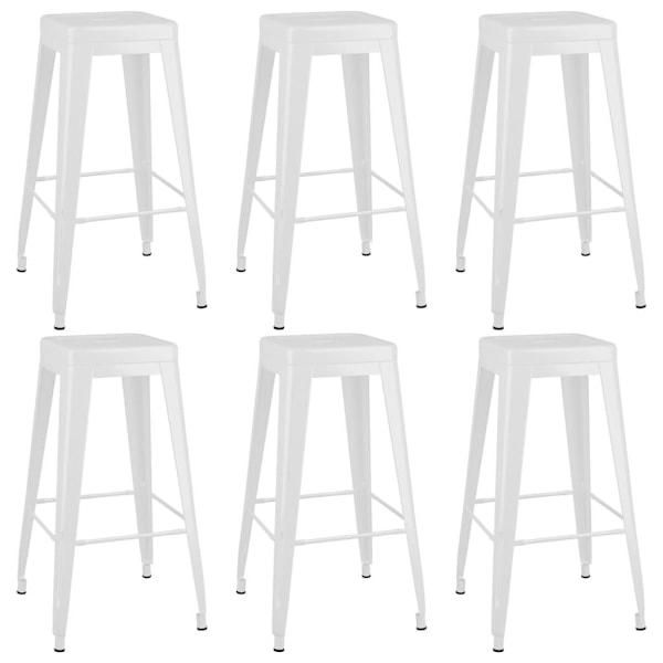 vidaXL Bargrupp 7 delar vit Vit