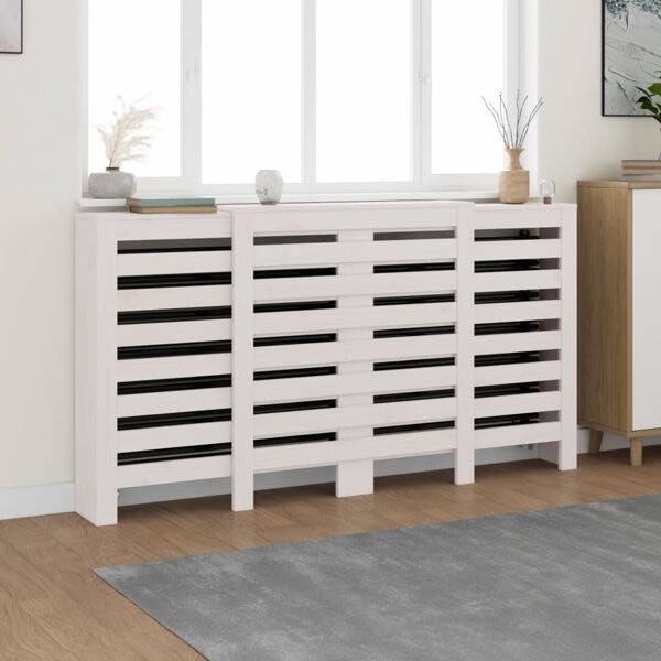 vidaXL Elementskydd vit 210x21x85 cm massiv furu White