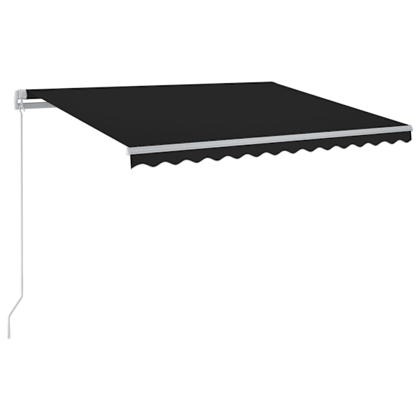 vidaXL Markis manuellt infällbar med LED 300x250 cm antracit Antracit