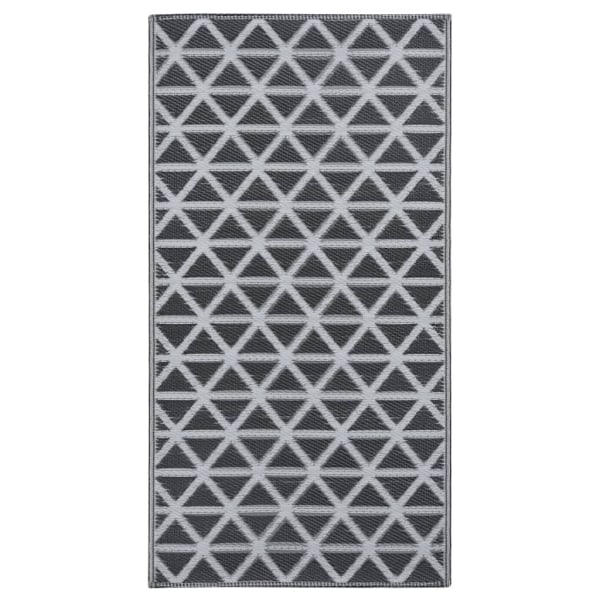 vidaXL Utomhusmatta ARAKIL svart 80x150 cm PP Svart