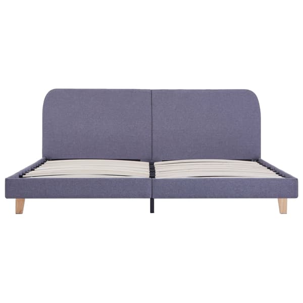 vidaXL Sängram ljusgrå tyg 160x200 cm grå