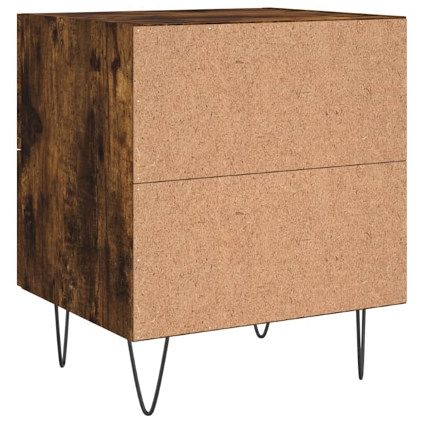 vidaXL Sängbord 2 st rökfärgad ek 40x35x47,5 cm konstruerat trä Brun