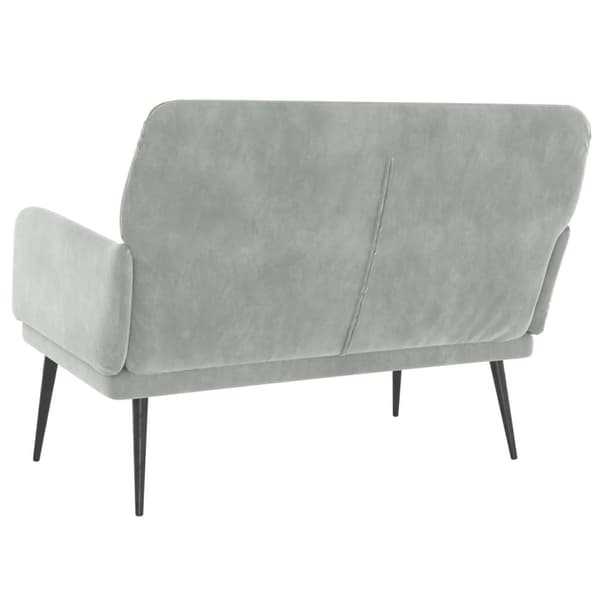 vidaXL Bänk ljusgrå 108x79x79 cm sammet Grå