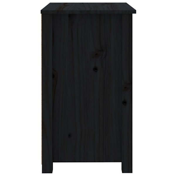 vidaXL Sängbord svart 50x35x61,5 cm massiv furu Svart