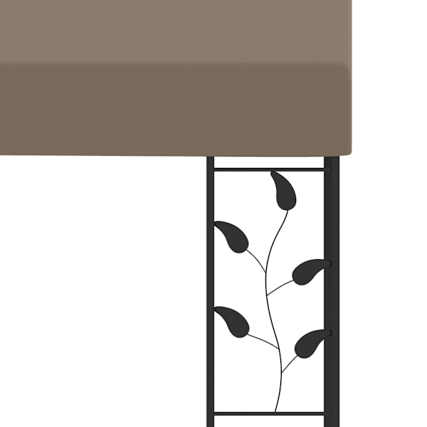 vidaXL Väggmonterad paviljong 4x3x2,5 m taupe Taupe