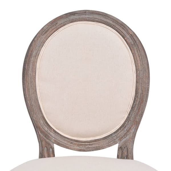 vidaXL Matstolar 2 st linnetyg Creme