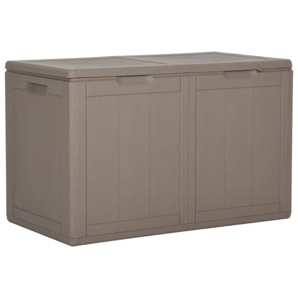 vidaXL Dynbox 180 liter brun PP-träliknande Brun