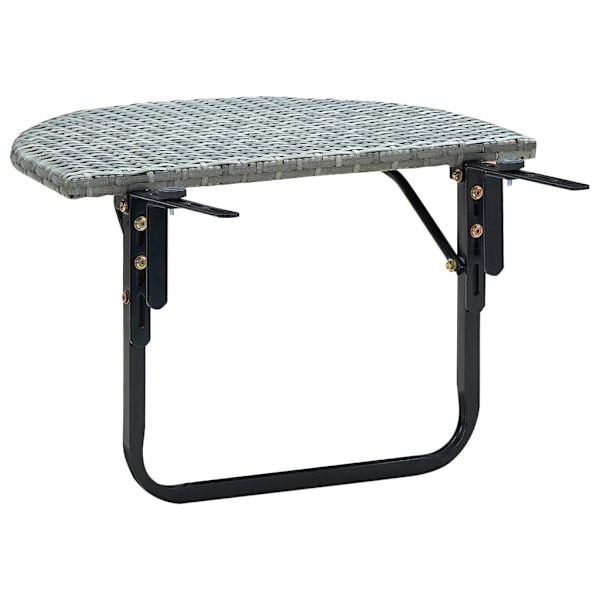 vidaXL Balkongbord grå 60x60x40 cm konstrotting grå