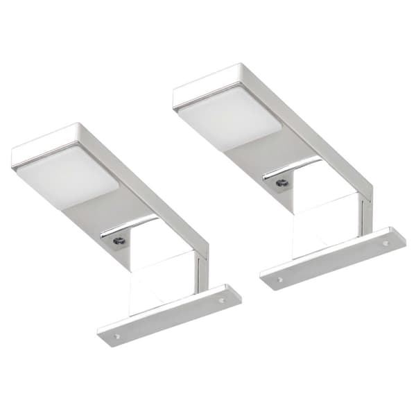 vidaXL Spegellampor 2 st 2 W kallvitt Silver