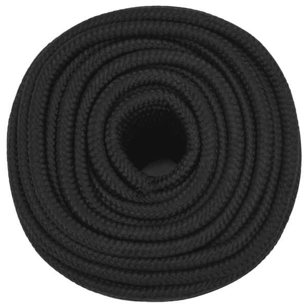 vidaXL Båtlina helsvart 12 mm 25 m polypropen
