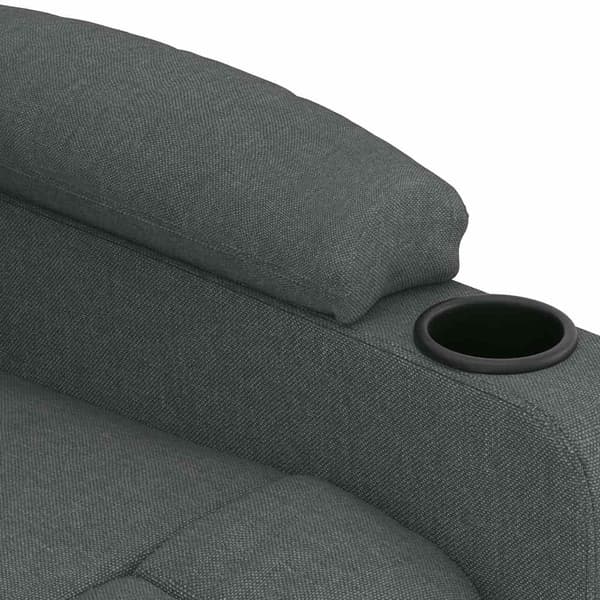 vidaXL Massagefåtölj mörkgrå tyg grå