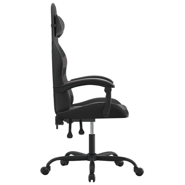 vidaXL Gamingstol svart och grå konstläder Grå