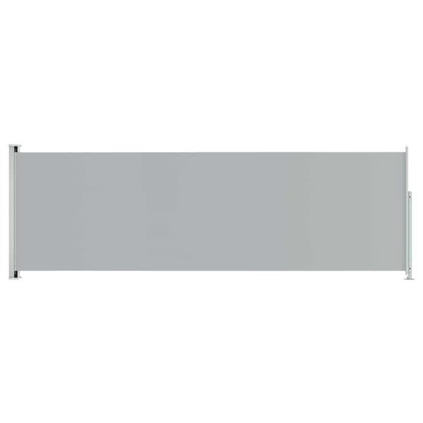 vidaXL Infällbar sidomarkis 200x600 cm grå grå