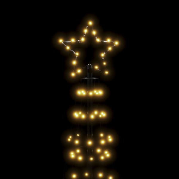 vidaXL LED julgran med spikar 570 LED varmvit 300 cm Vit