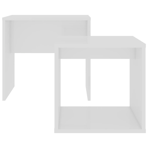 vidaXL Soffbord set vit 48x30x45 cm konstruerat trä Vit