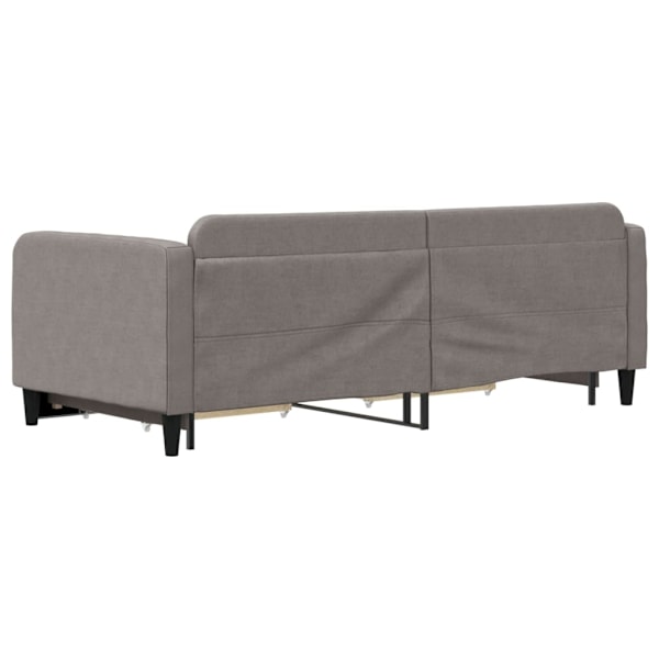 vidaXL Dagbädd utdragbar med lådor taupe 90x200 cm tyg Taupe