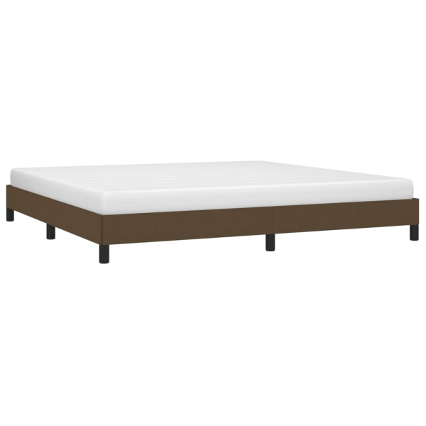 vidaXL Sängram mörkbrun 200x200 cm tyg Brun