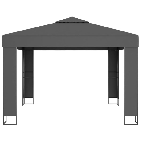 vidaXL Paviljong med dubbeltak 3x3 m antracit Antracit