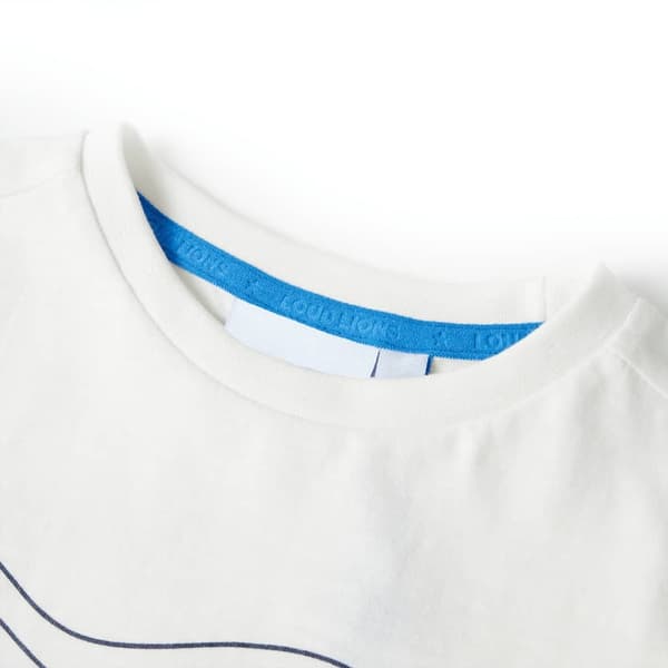 vidaXL T-shirt för barn ecru 140 Vit