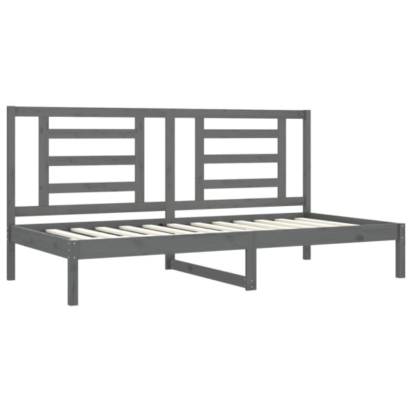 vidaXL Dagbädd grå 90x200 cm massiv furu Grå