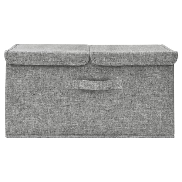 vidaXL Förvaringslåda tyg 50x30x25 cm grå grå