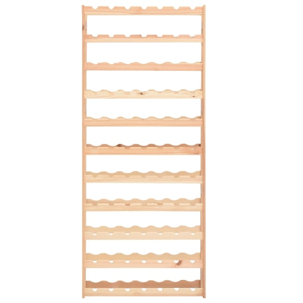 vidaXL Vinställ för 77 flaskor furu Beige