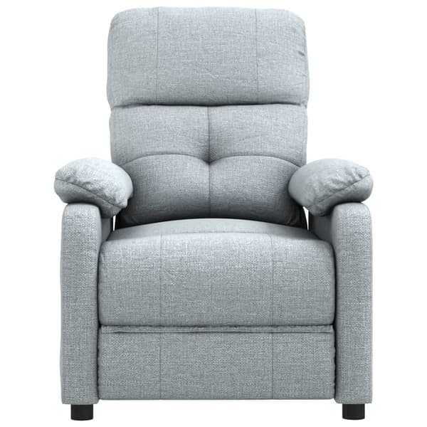 vidaXL Massagefåtölj ljusgrå tyg grå