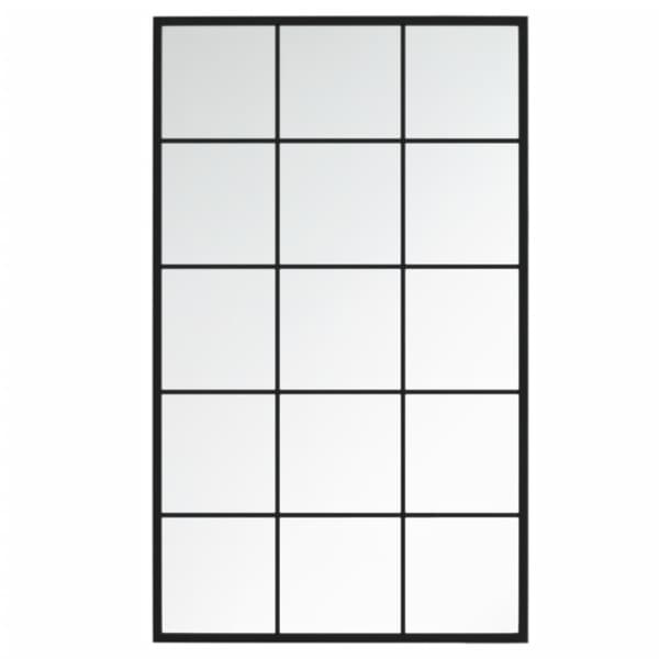 vidaXL Väggspeglar 2 st svart 100x60 cm metall art