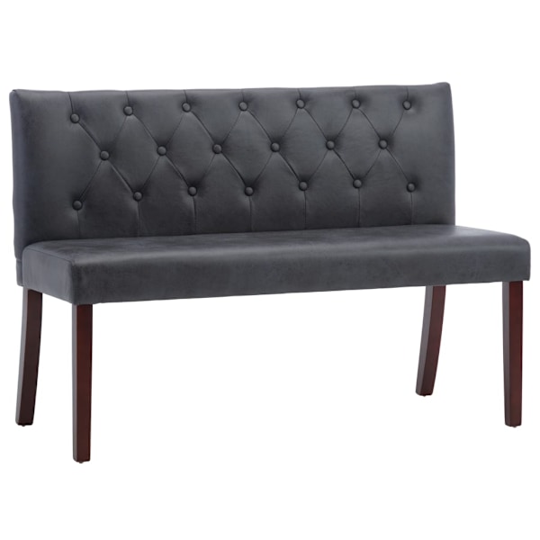 vidaXL Bänk 120 cm konstmocka grå grå