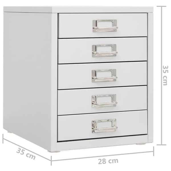 vidaXL Kontorsskåp grå 28x35x35 cm metall grå