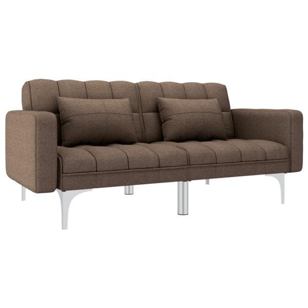 vidaXL Bäddsoffa brun tyg Brun