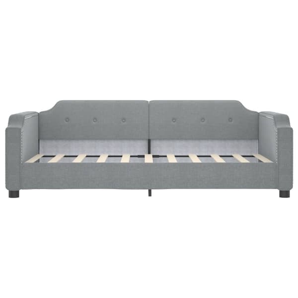 vidaXL Dagbädd ljusgrå 100x200 cm tyg Grå