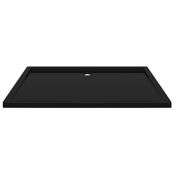 vidaXL Duschkar rektangulärt ABS svart 80x120 cm Svart