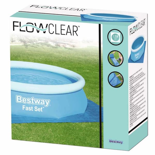 Bestway Markduk för pool Flowclear 335x335 cm Blå
