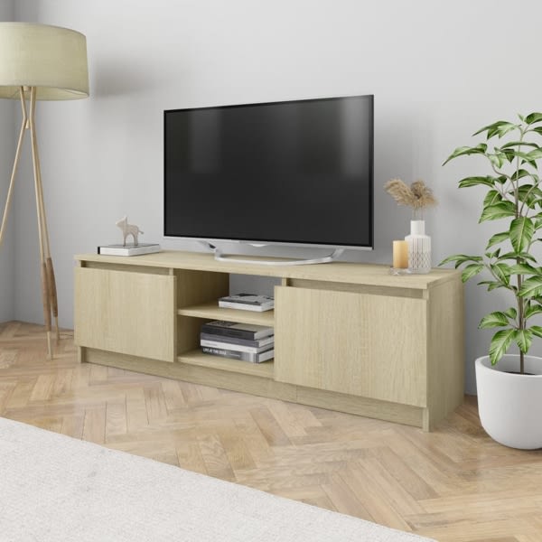 vidaXL Tv-bänk sonoma-ek 120x30x35,5 cm konstruerat trä Brun