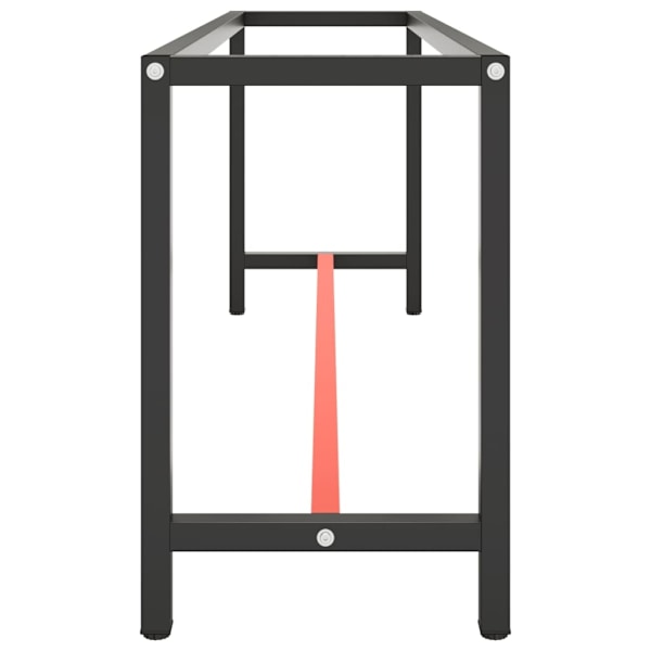 vidaXL Ram för arbetsbänk svart och matt röd 210x50x79 cm metall Svart