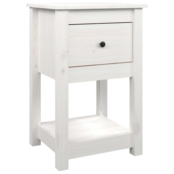 vidaXL Sängbord 2 st vit 40x35x61,5 cm massiv furu Vit