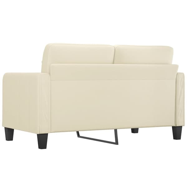 vidaXL 2-sitssoffa Grädde 140 cm konstläder Kräm