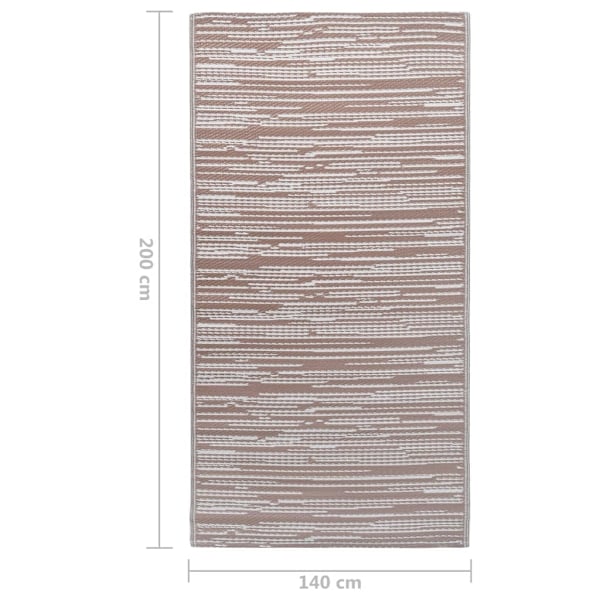 vidaXL Utomhusmatta ARAKIL taupe 140x200 cm PP Taupe