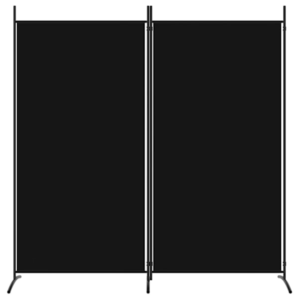 vidaXL Rumsavdelare 2 panel svart 175x180 cm tyg Svart
