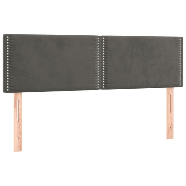 vidaXL Ramsäng med madrass mörkgrå 140x200 cm sammet Grå