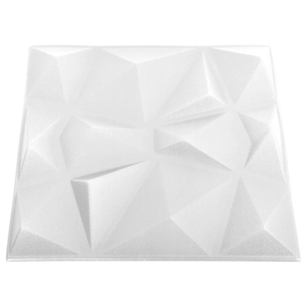 vidaXL 3D Väggpaneler 24 st 50x50 cm diamant vit 6 m² Vit