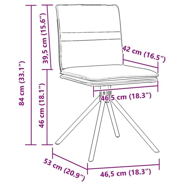 vidaXL Matstolar 6 st brun konstmocka Brun