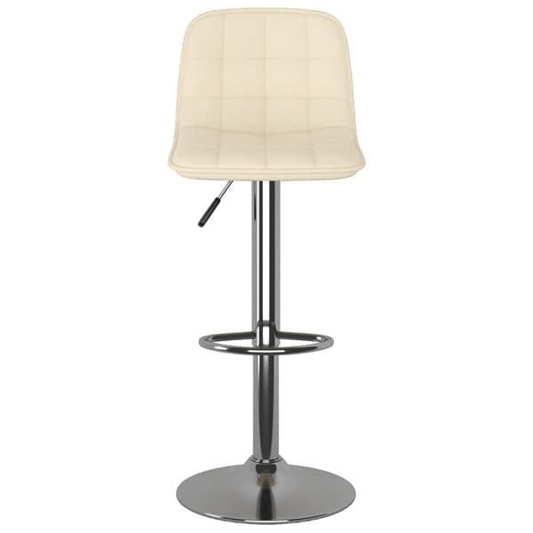 vidaXL Barstolar 2 st gräddvit tyg Creme
