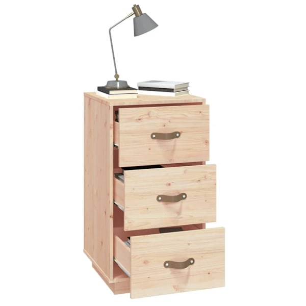 vidaXL Sängbord 40x40x75 cm massiv furu Brun