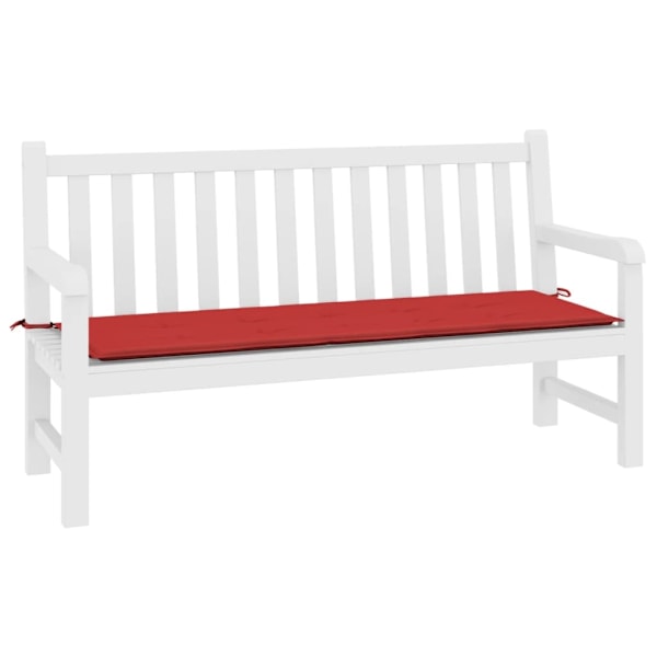 vidaXL Bänkdyna för trädgården röd 200x50x4 cm oxfordtyg Röd