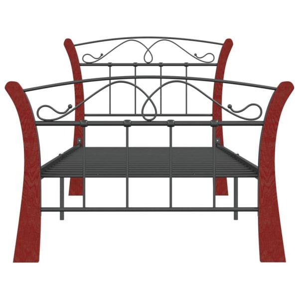 vidaXL Sängram svart metall 90x200 cm Svart