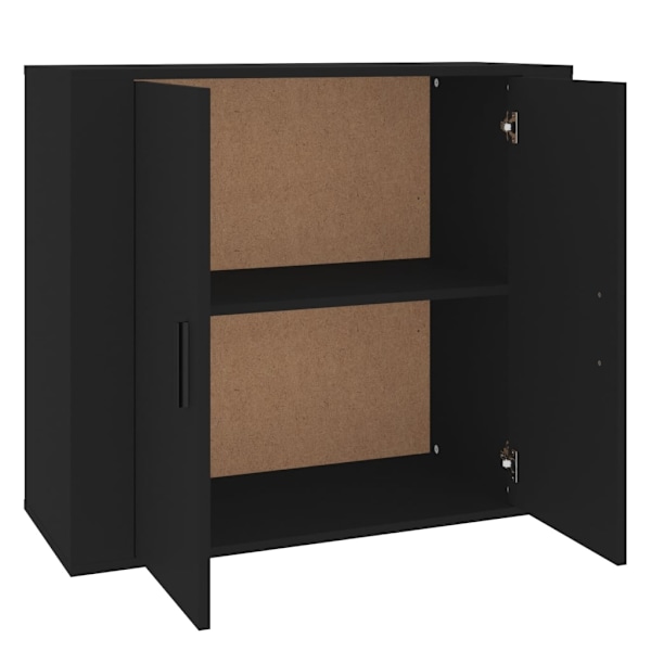 vidaXL Skänk svart 80x33x70 cm konstruerat trä Svart