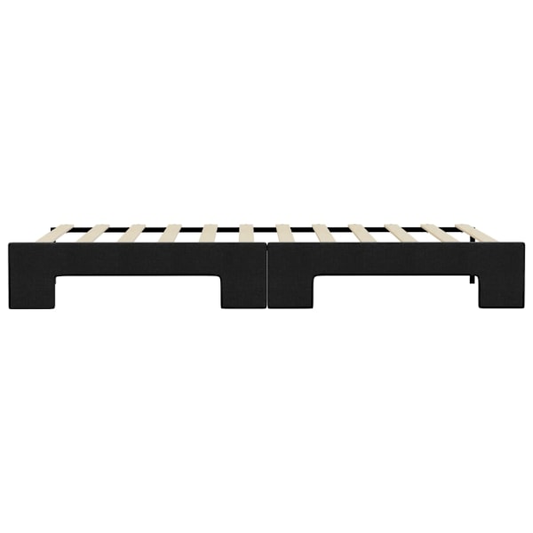 vidaXL Dagbädd utdragbar svart 90x200 cm tyg Svart